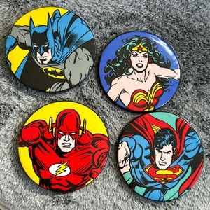 Set of 4 DC Comics coasters